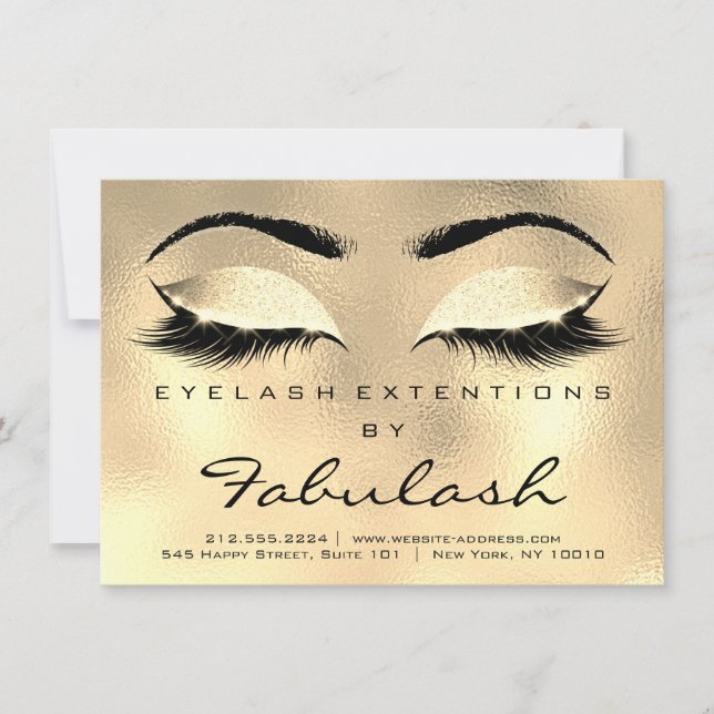 Lashes Extension Natercare Instructions SPA Gold (Voorkant)