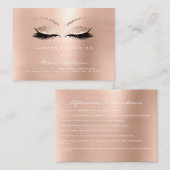 Lashes Extension Natercare Instructions Sparkly R Contactkaartje (Voorkant / Achterkant)