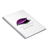 Lashes Extension Paars Silver Makeup Glitter Notitieboek (Rechterzijde)