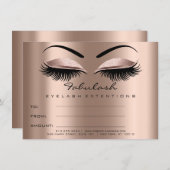 Lashes Extension Roos Lux Make-up Certificaat Cade Kaart (Voorkant / Achterkant)