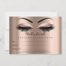 Lashes Extension Roos Lux Make-up Certificaat Cade Kaart
