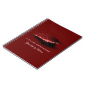 Lashes Extension Silver Red Eyes Makeup Glitter Notitieboek (Linkerzijde)