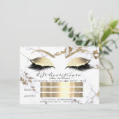 Lashes ExtensionWhite Gold Marble Certificate Gift Kaart (Staand voorkant)