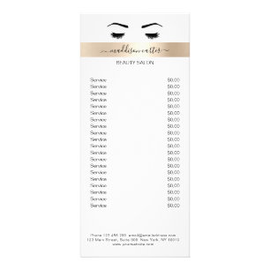 Lashes Eye Brow Flyer Reclamekaart