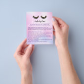 Lashes Eyelash Extension Aftercare Waterverf Roze Flyer (Hand)