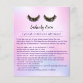Lashes Eyelash Extension Aftercare Waterverf Roze Flyer (Voorkant)