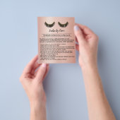 Lashes Eyelash Extension Salon Roos Gold Aftercare Flyer (Hand)