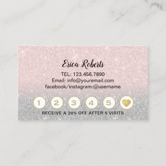 Lashes Eyelash Extensions Blush Pink Salon Loyalty (Achterkant)