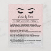 Lashes Eyelash Extensions Nazorginstructies Flyer (Voorkant)