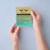 Lashes Eyelash Extensions Nazorginstructies Flyer (Hand)