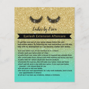 Lashes Eyelash Extensions Nazorginstructies Flyer