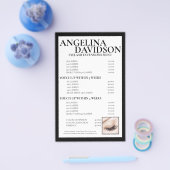 Lashes Eyelash Extensions White Price List Flyer (Enkel)