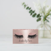 Lashes Eyelash Eye Makeup Artist Roos Gold Salon Visitekaartje (Staand voorkant)