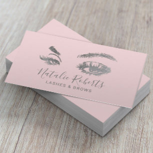Lashes Eyelash Makeup Artist Blush Pink Salon Visitekaartje