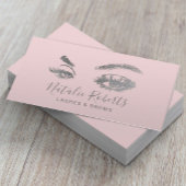 Lashes Eyelash Makeup Artist Blush Pink Salon Visitekaartje