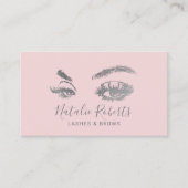 Lashes Eyelash Makeup Artist Blush Pink Salon Visitekaartje (Voorkant)