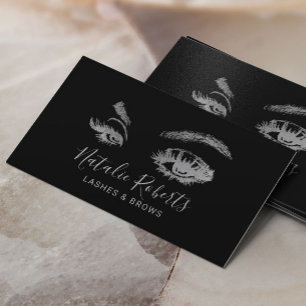 Lashes Eyelash Makeup Artist Elegant Black Salon Visitekaartje