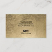 Lashes Eyelash Makeup Artist Geometric Black Gold Visitekaartje (Achterkant)