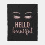 Lashes Eyelash Makeup Artist Hallo Prachtig Fleece Deken (Voorkant)