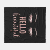 Lashes Eyelash Makeup Artist Hallo Prachtig Fleece Deken (Voorkant (Horizontaal))