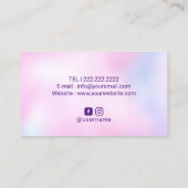 Lashes Eyelash Makeup Artist Holographic Salon Visitekaartje (Achterkant)