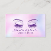 Lashes Eyelash Makeup Artist Holographic Salon Visitekaartje (Voorkant)