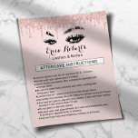 Lashes Eyelash Makeup Artist Nazorginstructies Flyer<br><div class="desc">Lashes Eyelash Eyes Makeup Artist Natercare Instruction Flyers.</div>