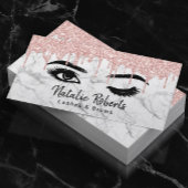 Lashes Eyelash Makeup Artist Roos Gold Drip Marble Visitekaartje