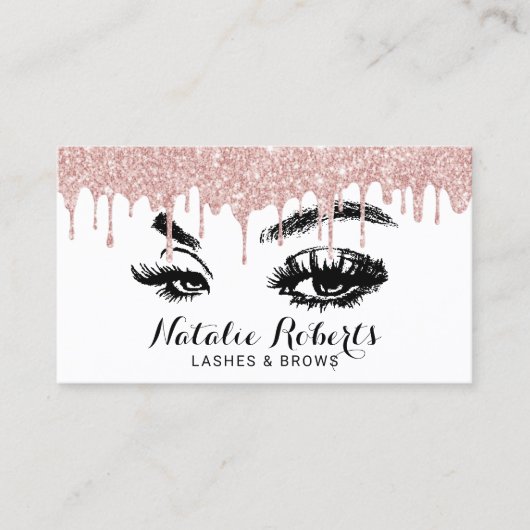 Lashes Eyelash Makeup Artist Roos Gold Drivers Visitekaartje (Voorkant)