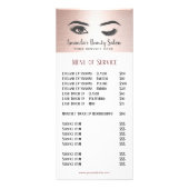 Lashes Eyelash Makeup Artist Roos Gold Price List Reclamekaart (Voorkant)
