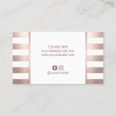 Lashes Eyelash Makeup Artist Roos Gold Stripe Visitekaartje (Achterkant)