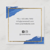 Lashes Eyelash Makeup Artist Wink Eye Beauty Blue Vierkante Visitekaartje (Achterkant)