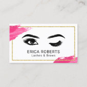 Lashes Eyelash Makeup Artist Wink Eye Beauty Salon Visitekaartje (Voorkant)