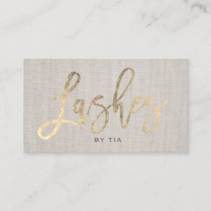 Lashes Eyelash Makeup kunstenaar Gold Typography L Visitekaartje