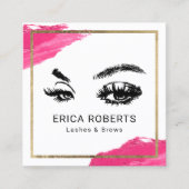 Lashes Eyelash Makeup kunstenaar moderne schoonhei Vierkante Visitekaartje (Voorkant)