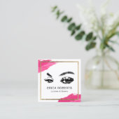 Lashes Eyelash Makeup kunstenaar moderne schoonhei Vierkante Visitekaartje (Staand voorkant)