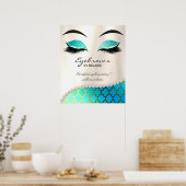 Lashes Eyelash Makeup Poster Eyebrows Moroccan (Keuken)