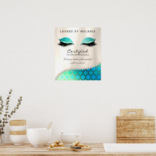 Lashes Eyelash Makeup Poster  Eyes Moroccan (Keuken)