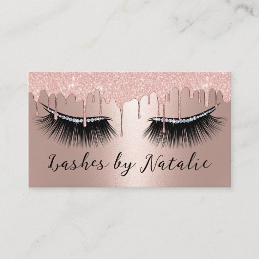 Lashes Eyelash Pareltjes Makeup Artist Roos Gold D Visitekaartje (Voorkant)