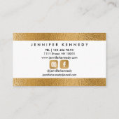 Lashes Eyelash Specialist Gold Foil Typography Visitekaartje (Achterkant)