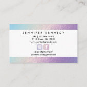 Lashes Eyelash Specialist Holographic Folie Script Visitekaartje (Achterkant)