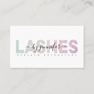 Lashes Eyelash Specialist Holographic Folie Script Visitekaartje