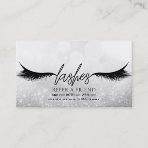 Lashes Eyelashes Extensions Silver Verwijs een vri Aanbevelingskaartje