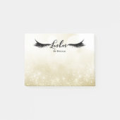 Lashes Eyelashes Gold Sparkle Glam - speciaal aang Post-it® Notes (Voorkant)