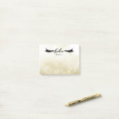 Lashes Eyelashes Gold Sparkle Glam - speciaal aang Post-it® Notes (Op bureau)