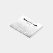 Lashes Eyelashes Silver Sparkle Glam Personalized Post-it® Notes (Schuin)