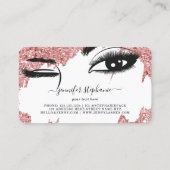 Lashes Eyes and Brows Roos Gold Glitter Business Contactkaartje (Achterkant)