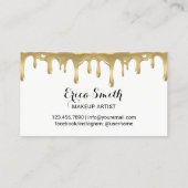 Lashes Eyes Makeup Artist Gold Drift Eyelash Salon Visitekaartje (Achterkant)