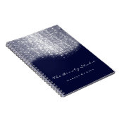 Lashes Eyes Makeup Artist Gray Blue Navy Glitter Notitieboek (Rechterzijde)