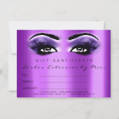 Lashes Eyes Paars Violet Makeup Certificate Cadeau (Voorkant)